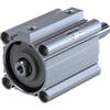 Compact cylinder, double acting double rod with auto switch mounting groove CQ2WB25-10D